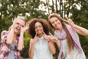 Girls hanging out