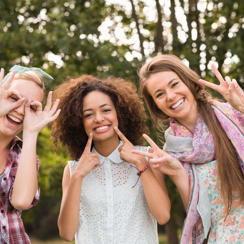 Girls hanging out