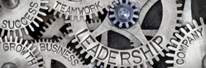 Success, teamwork, growth, business, leadership and company written on gears connected, working together